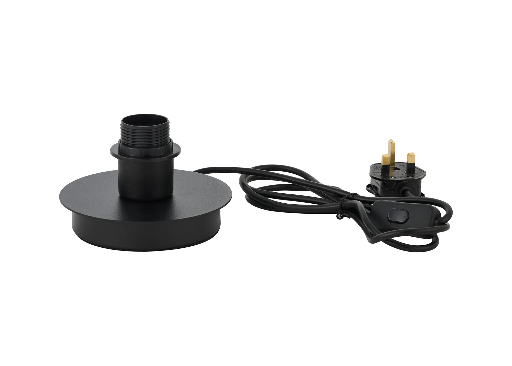 D1050BL  Carrie Satin Black E27 Universal Base Table Lamp Suitable For A Vast Selection Of Shades